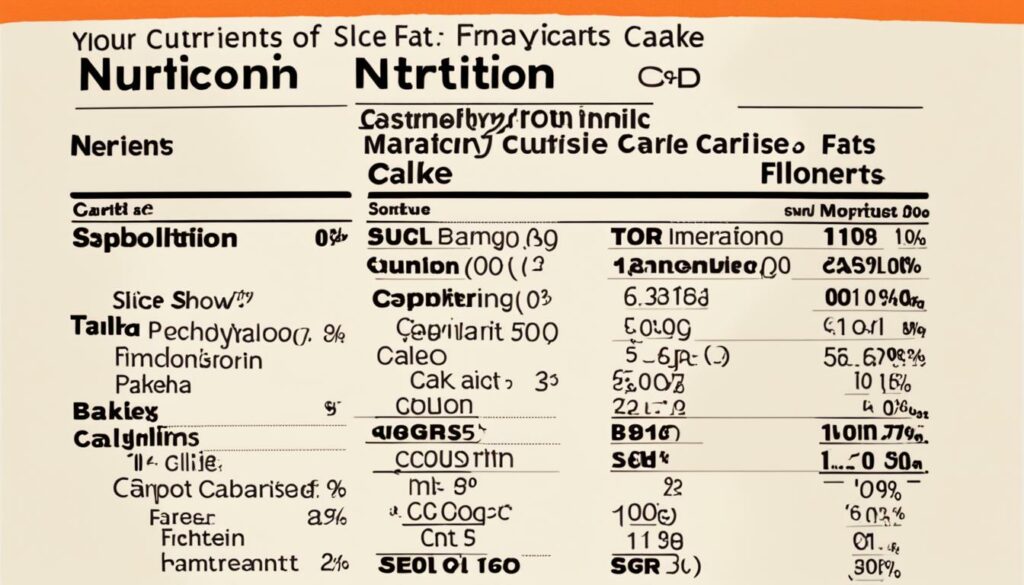 Carrot Cake Slice Nutrition Information